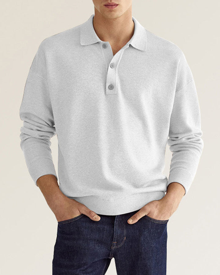 Men's long sleeve shirt with button closure