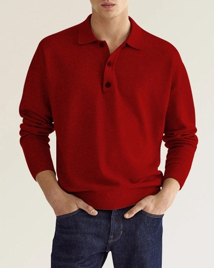 Men's long sleeve shirt with button closure