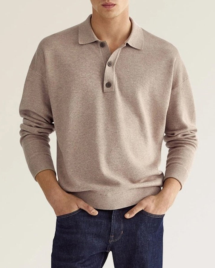 Men's long sleeve shirt with button closure