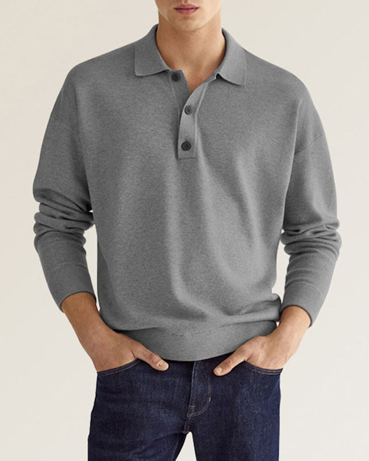 Men's long sleeve shirt with button closure