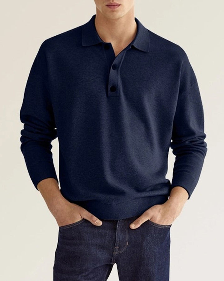 Men's long sleeve shirt with button closure