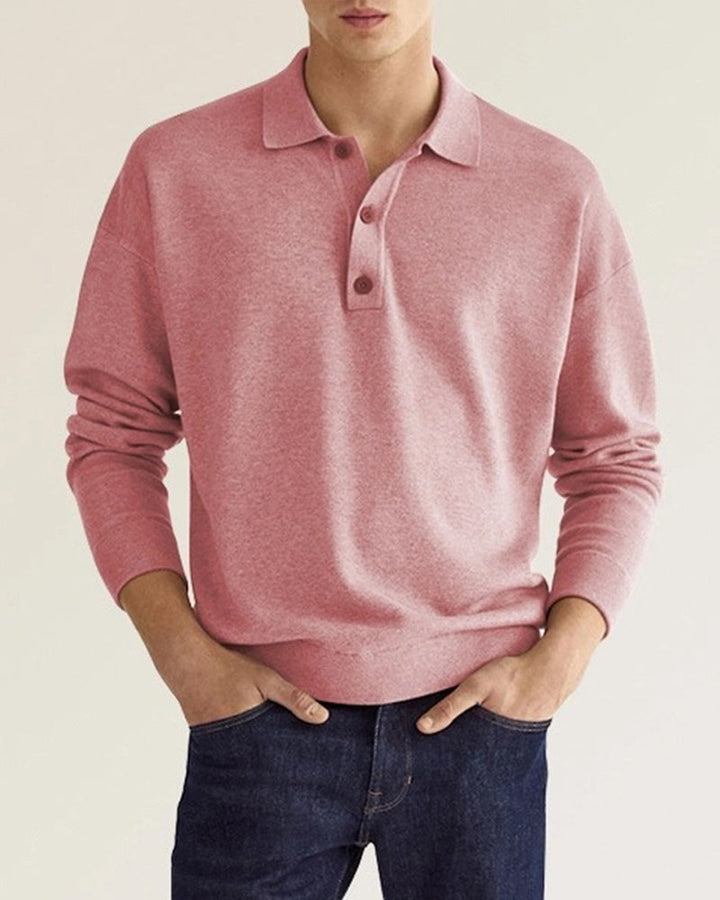 Men's long sleeve shirt with button closure