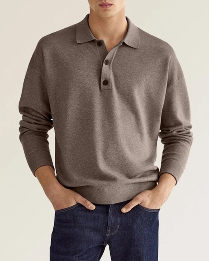 Men's long sleeve shirt with button closure