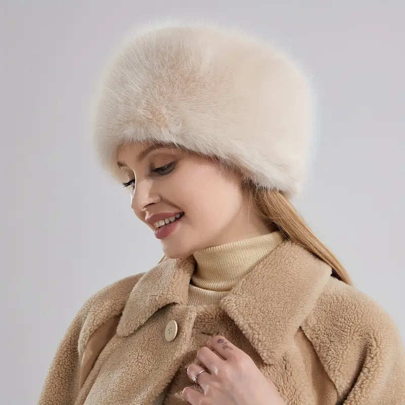 Fluffy ladies winter hat