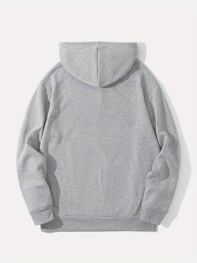 Solid winter hoodie for men