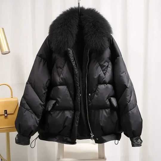 Women's Fur-Collar Puffer Jacket