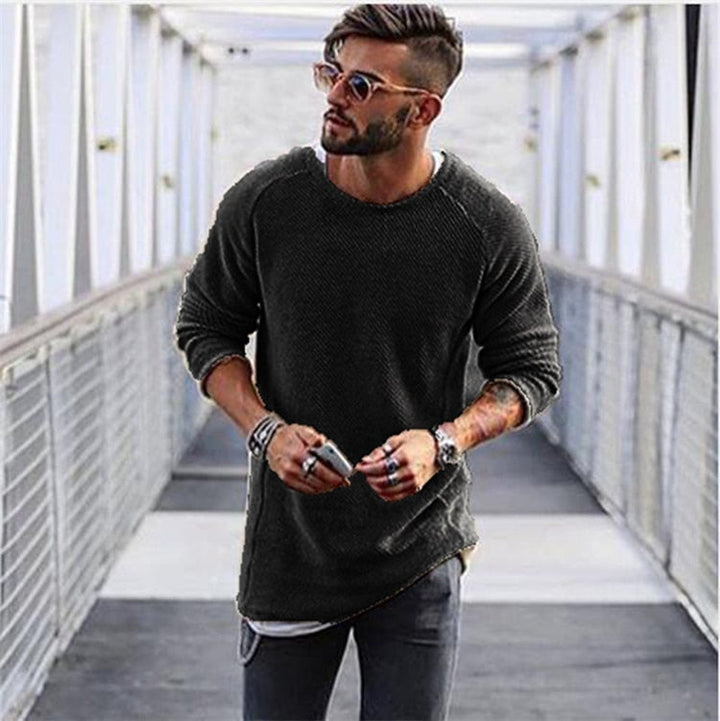 Stylish long knitted jumper for men