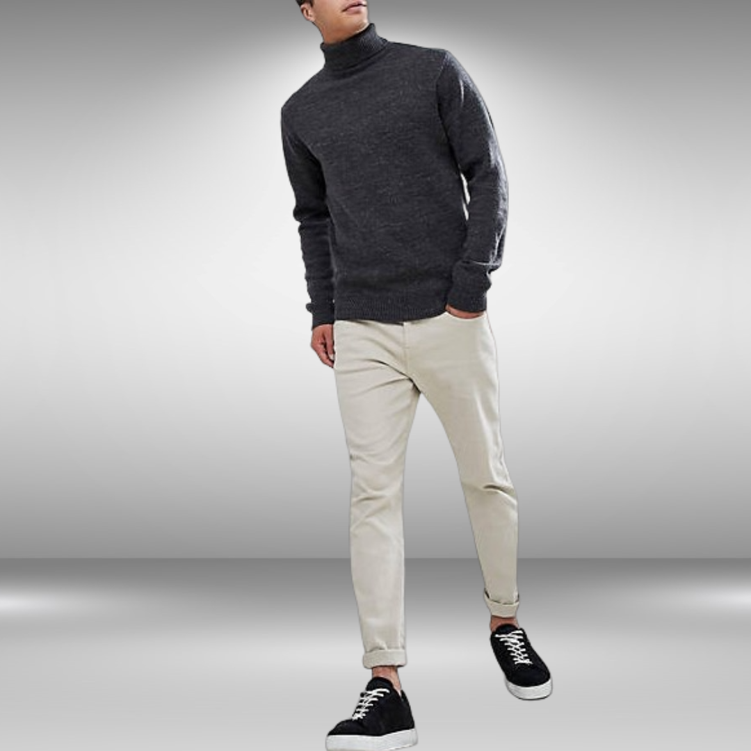 Men's Sweater with Refined Finish