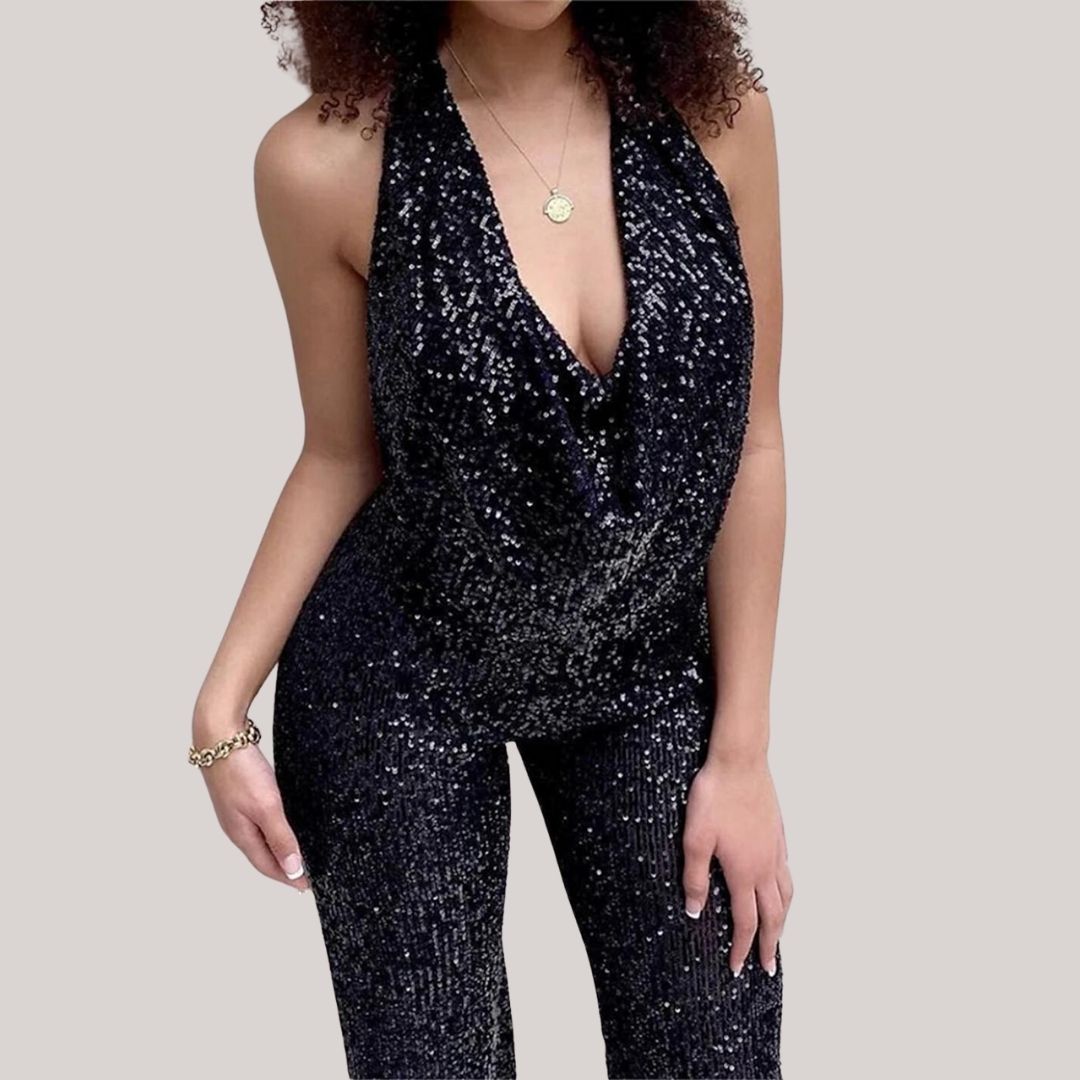 Elegant glittery jumpsuit for women