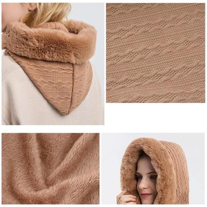 Warm Hooded Scarf for Women