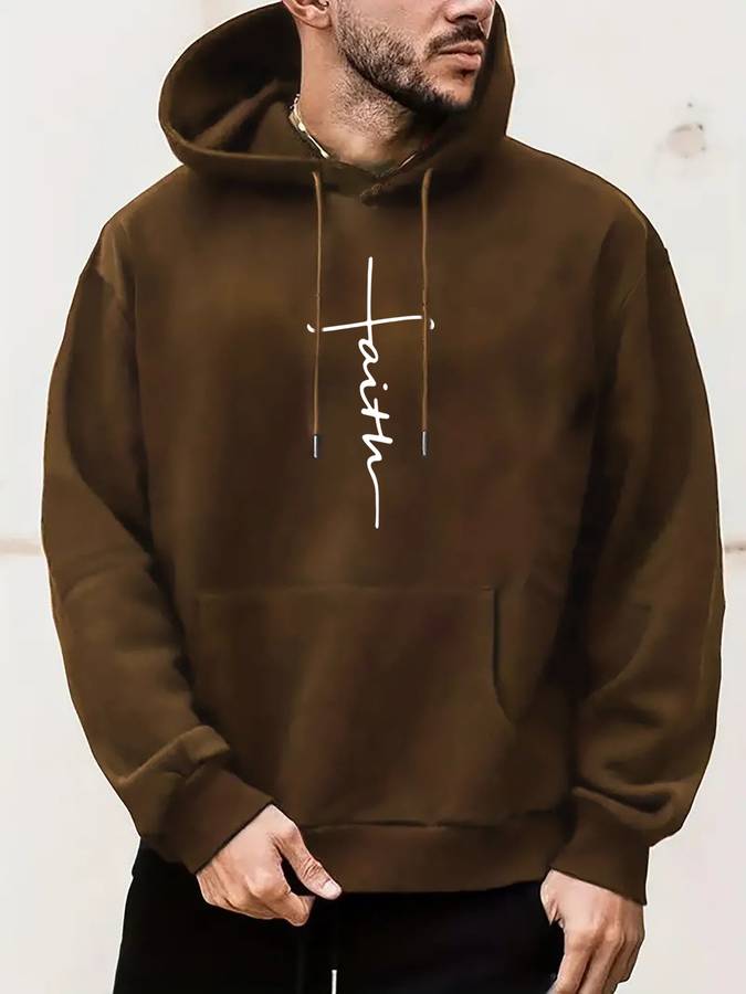 Casual Hoodie with Letters for Men