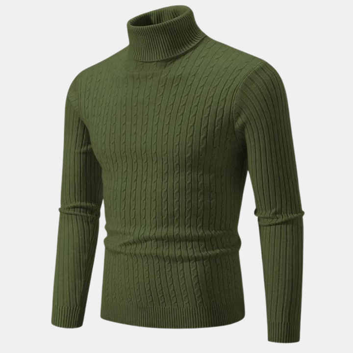 Men's knitted turtleneck jumper