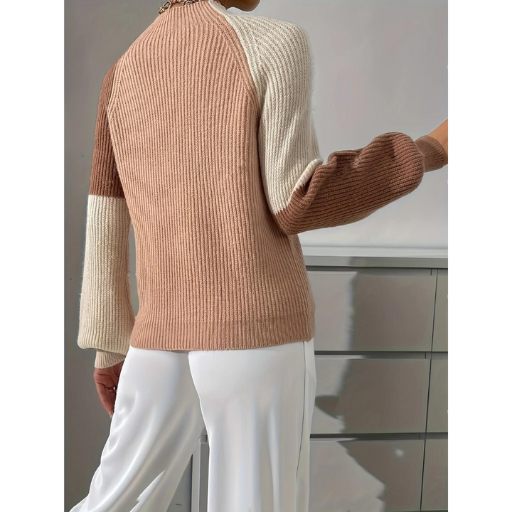 Women's colour block jumper