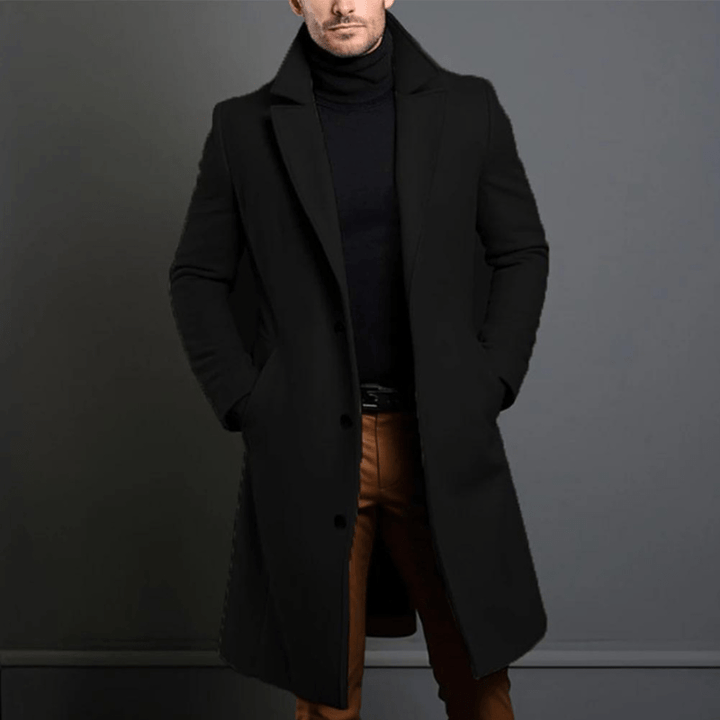 Men's classic winter trench coat