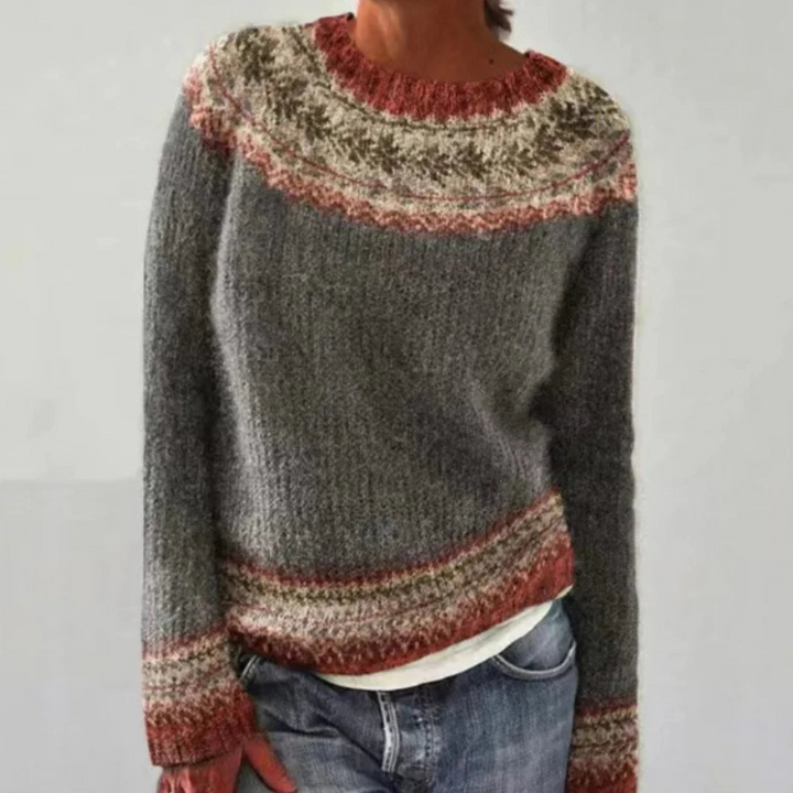 Women's round neck knitted jumper