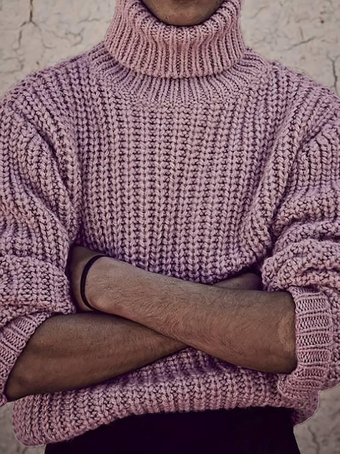 Warm turtleneck jumper for men