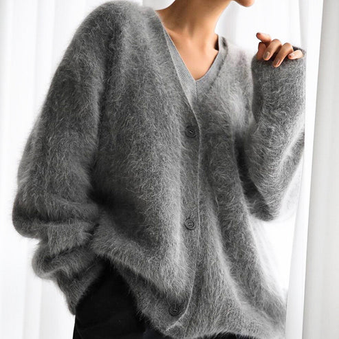 Fluffy cardigan for women