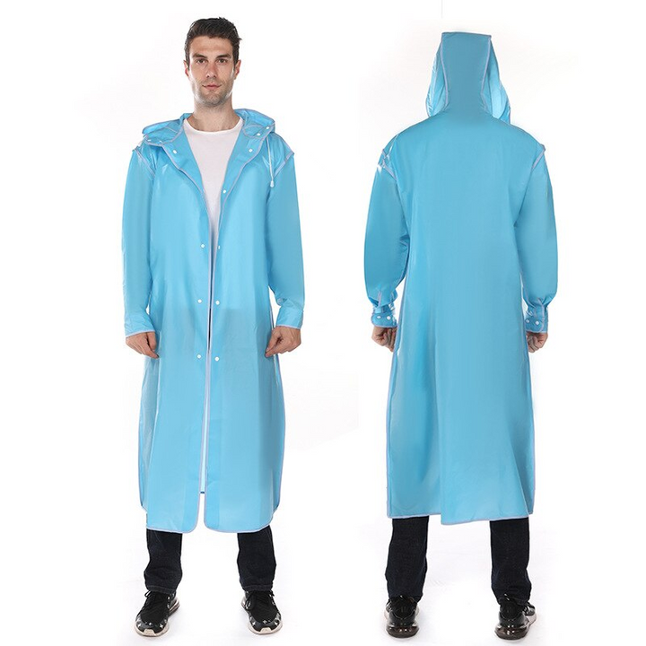 Comfortable long men's rain coat