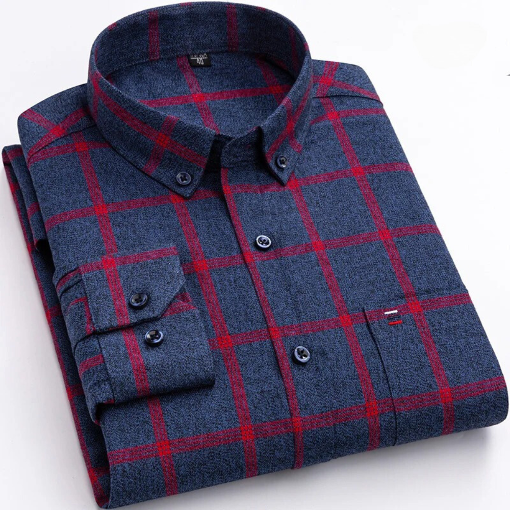 Men's cotton checked shirt