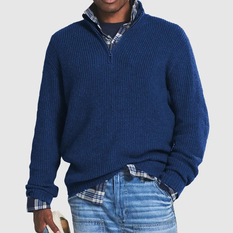 Men's Sweater with Quarter-Zip