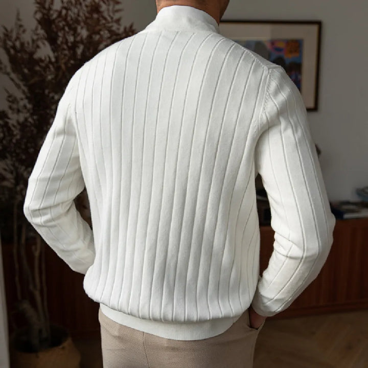 Men's long-sleeved knitted cardigan