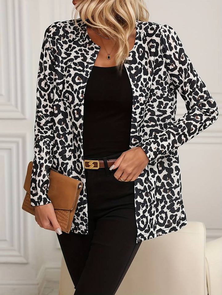 Stylish leopard blazer for women