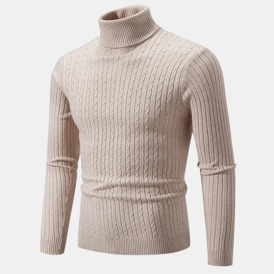 Men's knitted turtleneck jumper