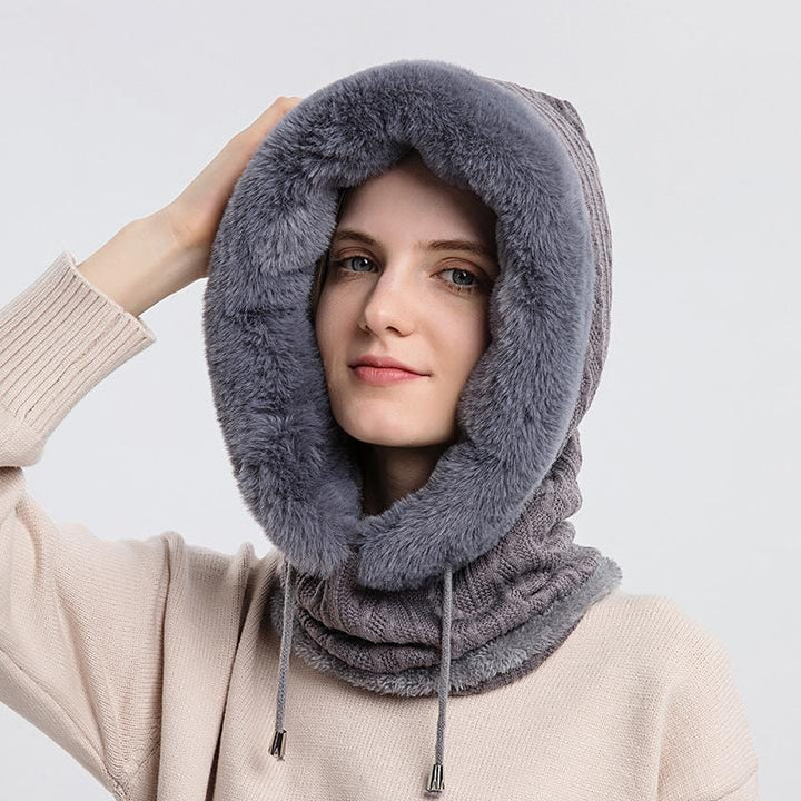 Warm Hooded Scarf for Women