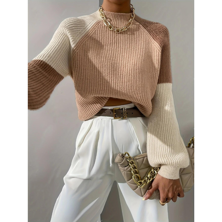 Women's colour block jumper