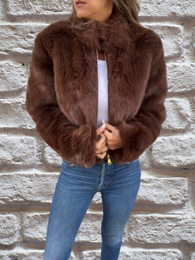 Luxury Fluffy Winter Jacket for Ladies