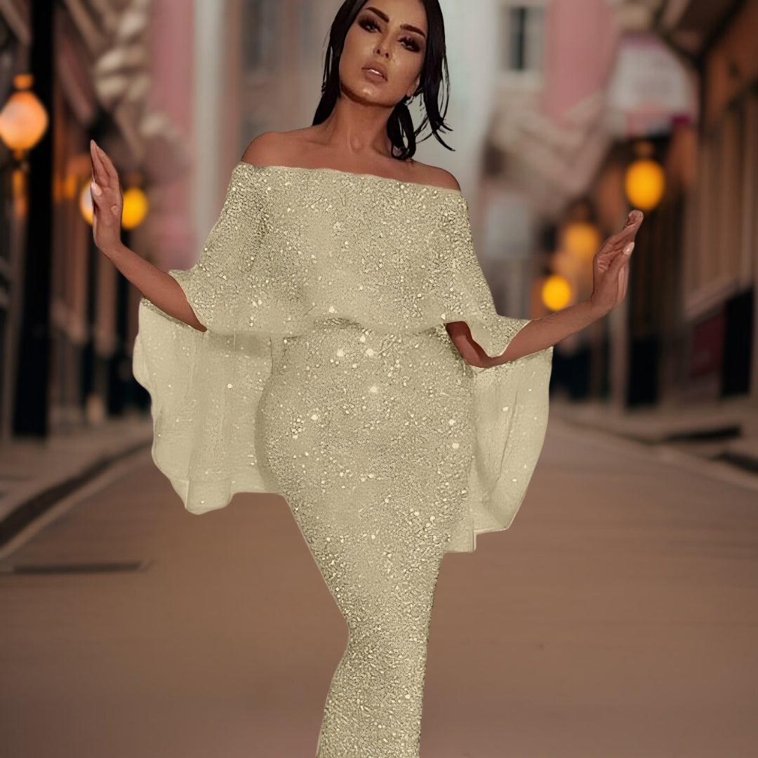 Stunning off-the-shoulder dress for women