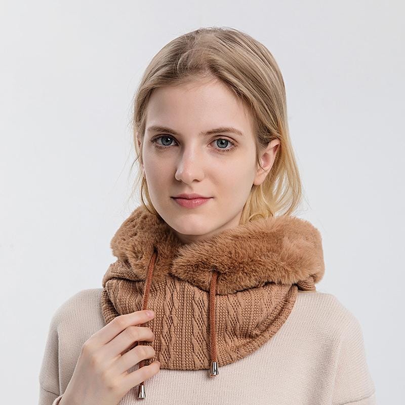 Warm Hooded Scarf for Women