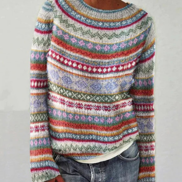 Women's round neck knitted jumper