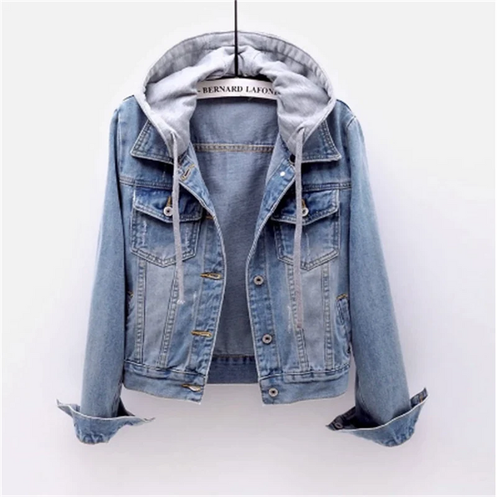 Denim Jack with detachable hood for Women