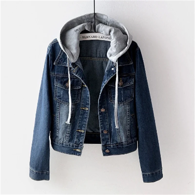 Denim Jack with detachable hood for Women