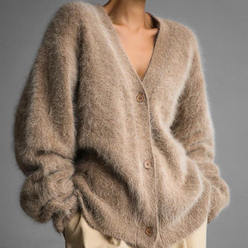 Fluffy cardigan for women