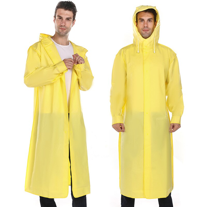 Comfortable long men's rain coat