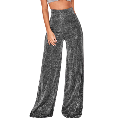 Women's glittered stylish pants high waist