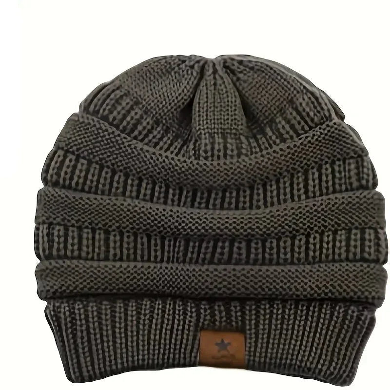 Knitted winter hat for men