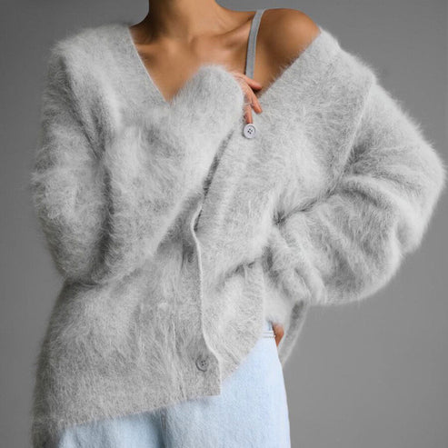 Fluffy cardigan for women