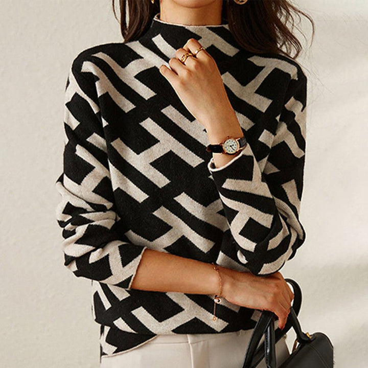 Women's Elegant Geometric Sweatshirt