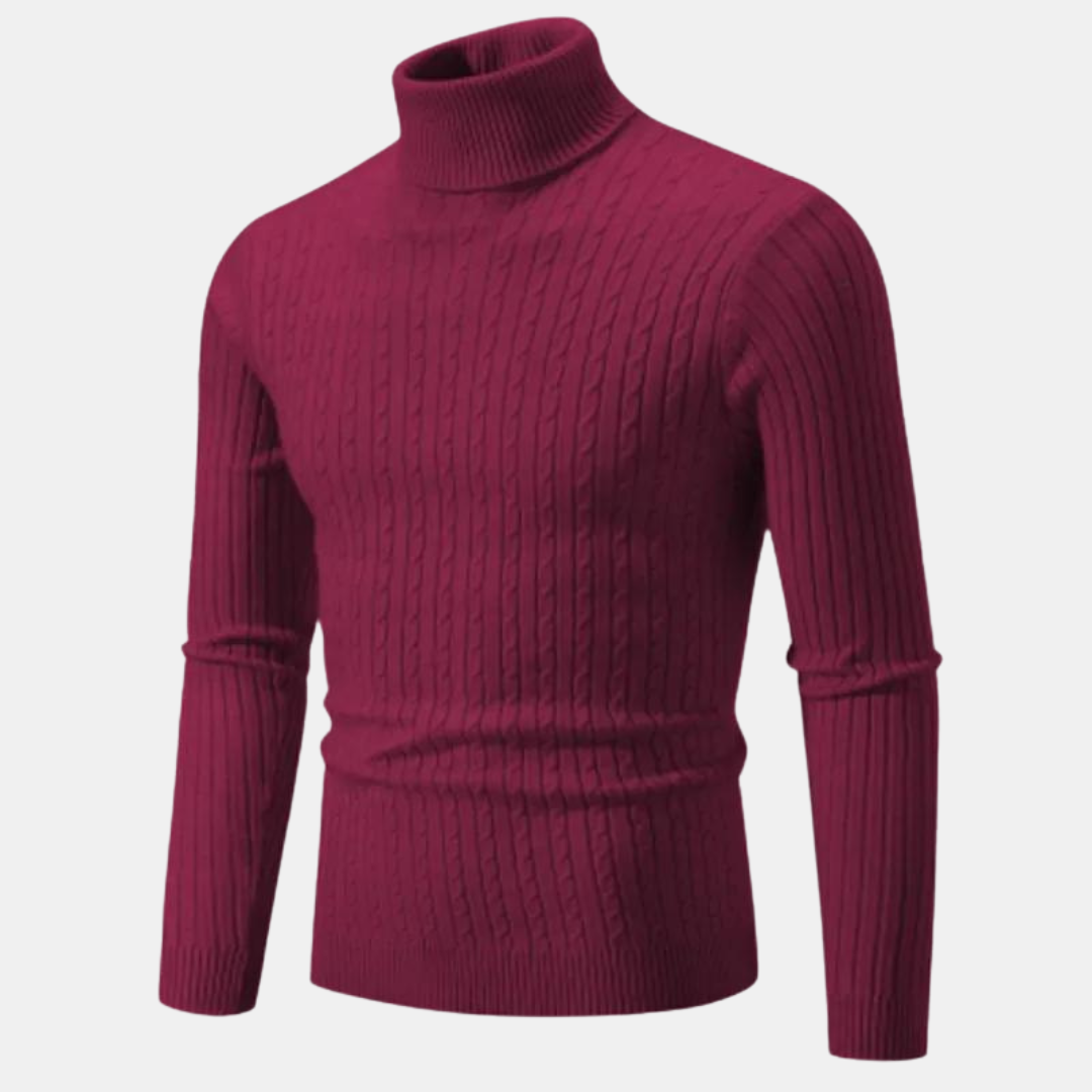 Men's knitted turtleneck jumper