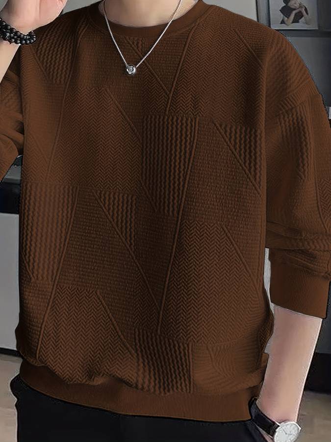 Round neck jumper for men