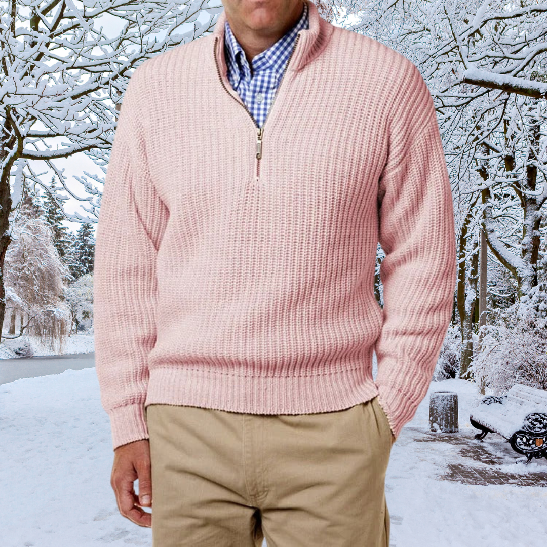 Men's Sweater with Half-Zip