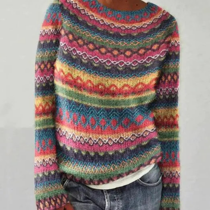 Women's round neck knitted jumper