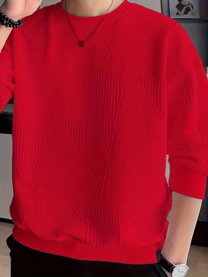 Round neck jumper for men