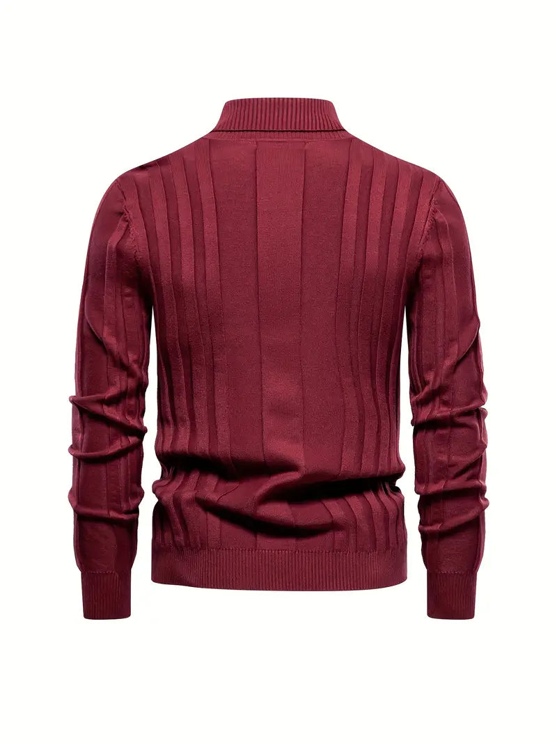 Textured turtleneck for men