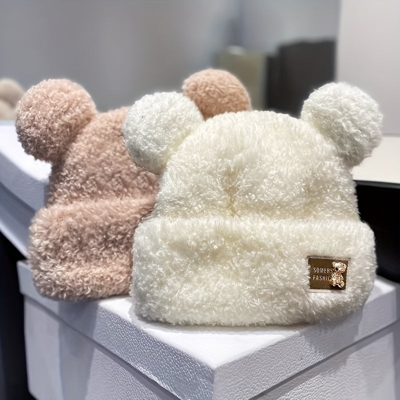 Warm teddy winter hat