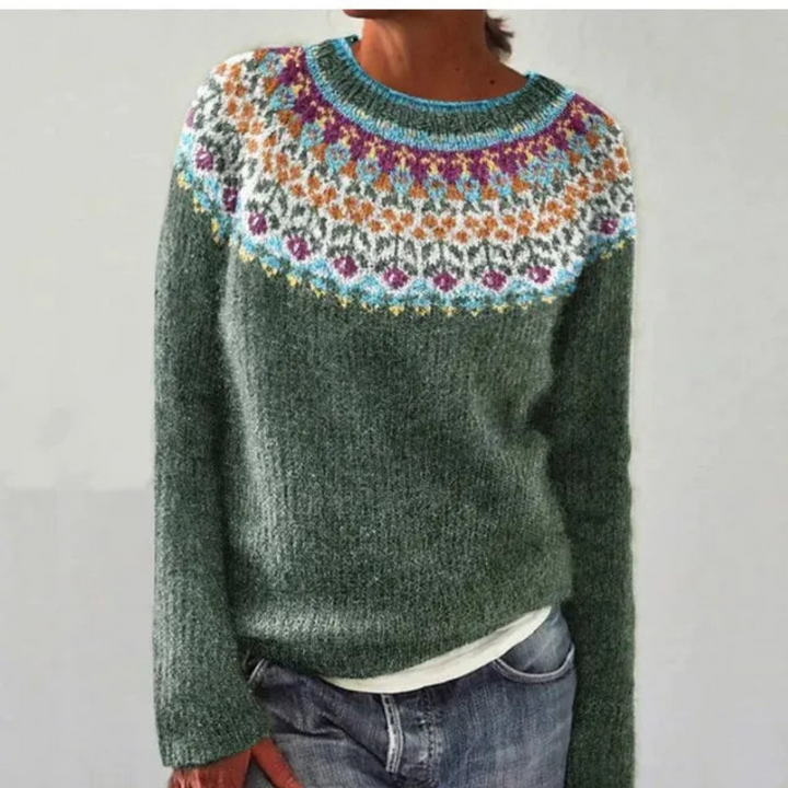 Women's round neck knitted jumper