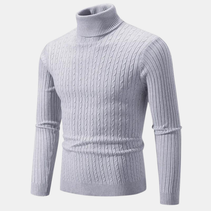 Men's knitted turtleneck jumper